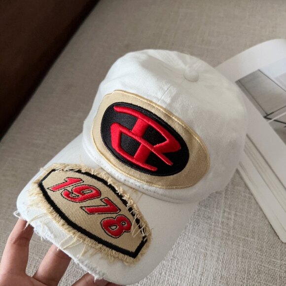 Diesel White Baseball Cap - Picture 6 of 8
